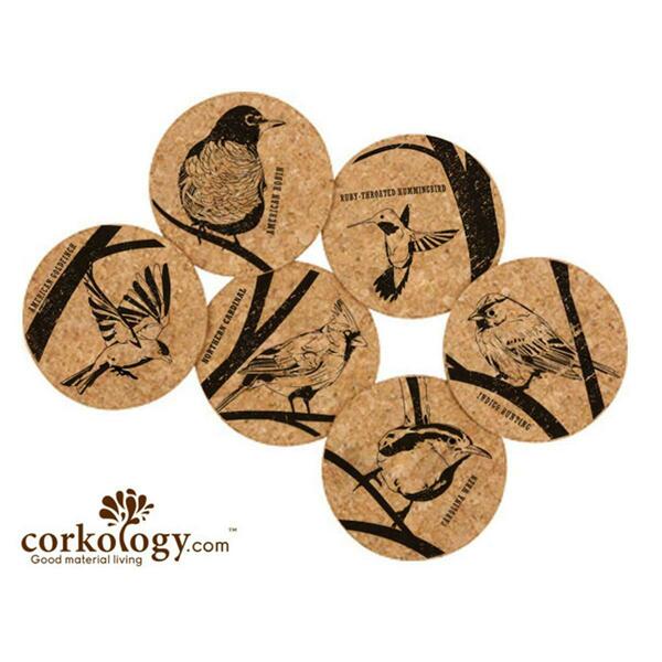 Corkology Songbirds Cork Coaster Sets 378